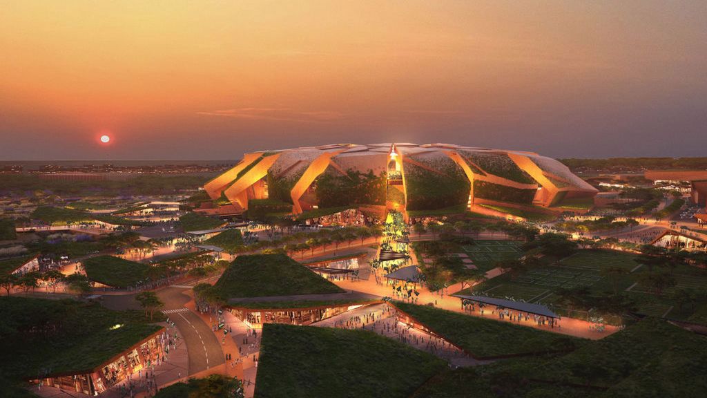 Getty Images / Populous via Getty Images / Projekt stadionu King Salman Stadium w Arabii Saudyjskiej na mistrzostwa świata 2034