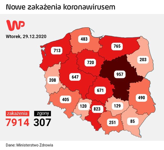 Koronawirus. Mapa zakażeń