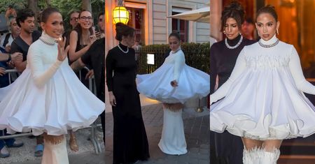 Jennifer Lopez pokazała się w NAJBRZYDSZEJ sukience w karierze?! W komentarzach salwy śmiechu: "Założyła ABAŻUR" (ZDJĘCIA)