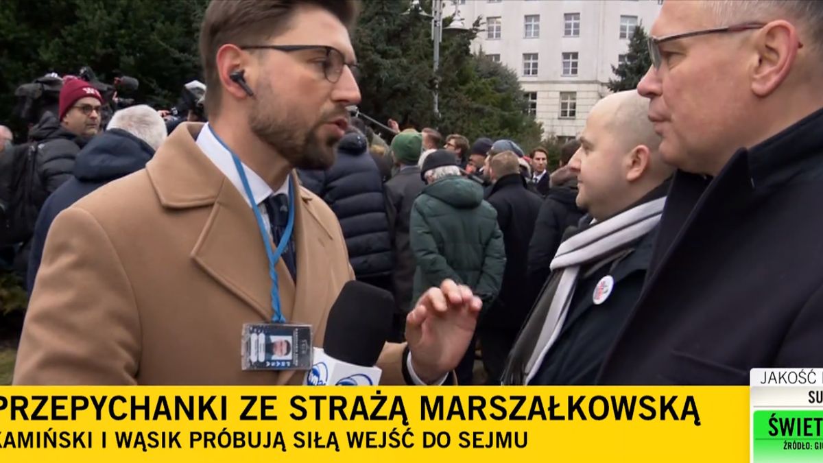 Reporter TVN24 starł się z rozemocjonowanym tłumem pod Sejmem