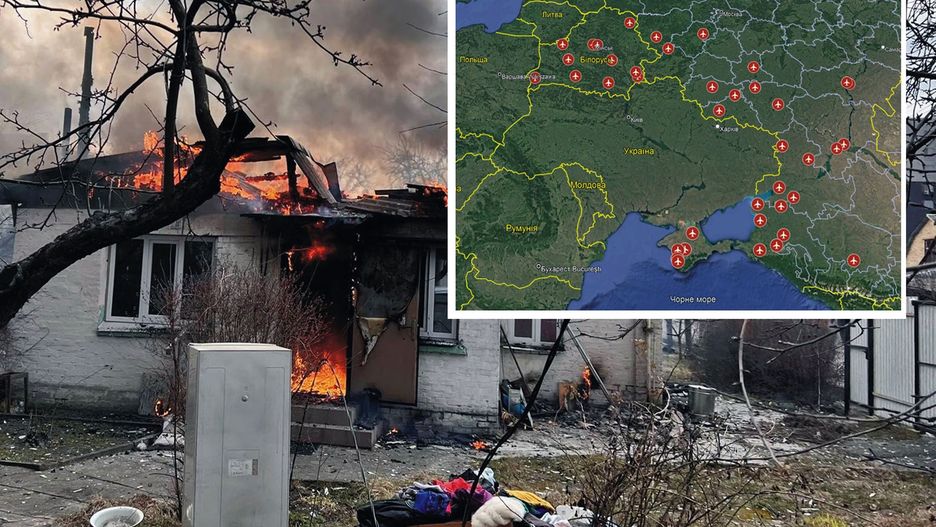 Rosyjskie samoloty atakują Ukrainę z 40 lotnisk
