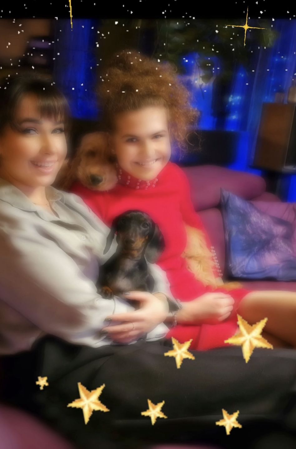 Katarzyna Skrzynecka z mężem i córkami