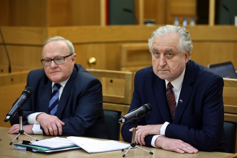 Na zdjęciu od lewej: wiceprezes TK Stanisław Biernat orazprzewodniczący TK Andrzej Rzepliński