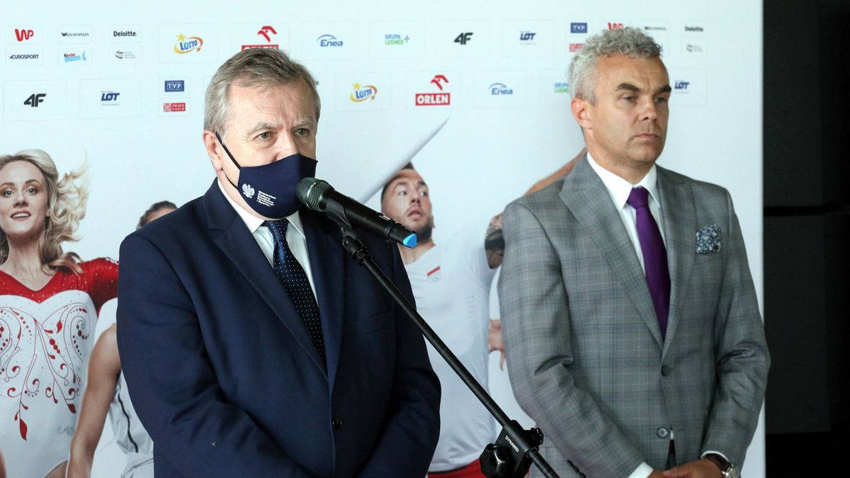 minister kultury, dziedzictwa narodowego i sportu Piotr Gliński oraz szef polskiej misji olimpijskiej Marcin Nowak