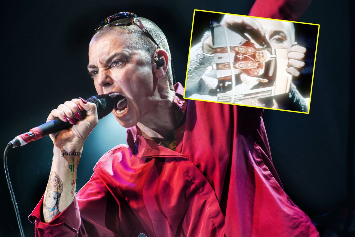 Sinead O'Connor wywołała skandal, drąc zdjęcie papieża Jana Pawła II.