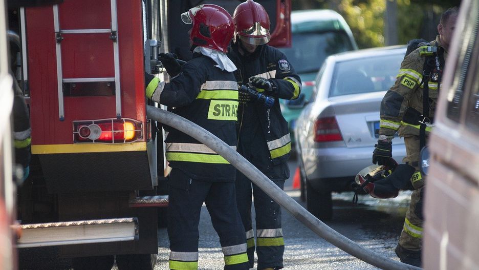 Lublin. Pożar domu przy ulicy Szklanej