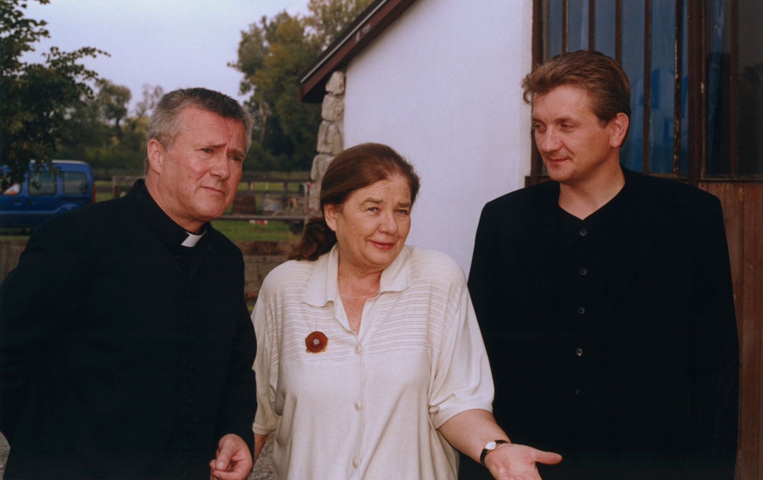 Dariusz Kowalski, Włodzimierz Matuszczak i Katarzyna Łaniewska w serialu Plebania