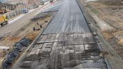 Budowa autostrady A2 w okolicach Wiskitek. Stan na 13 maja.