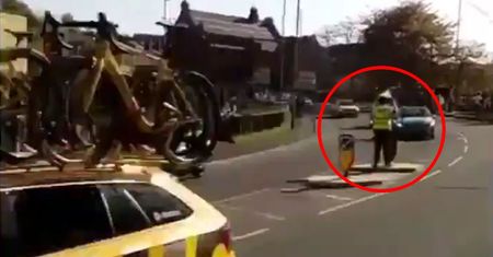 #dziejesiewsporcie: o krok od tragedii na wyścigu kolarskim!