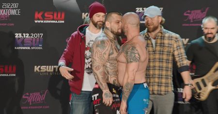 KSW 41: "Popek" i "Strachu" skoczyli sobie do gardeł, zobacz awanturę na ważeniu