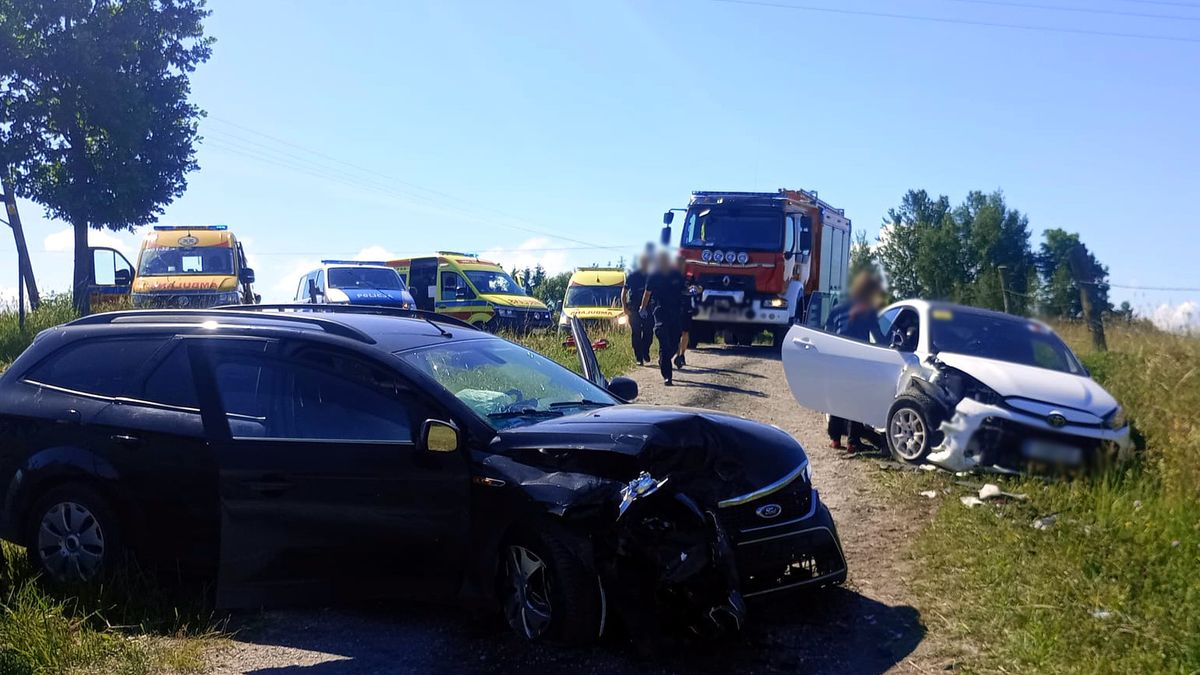 Materiały prasowe / KWP Olsztyn / Na zdjęciu: wypadek Sebastiena Ogiera