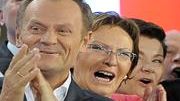Radość w sztabie wyborczym PO