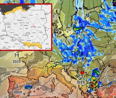 Ostrzeżenia na dziś. Silny wiatr i dużo deszczu, który zostanie na dłużej