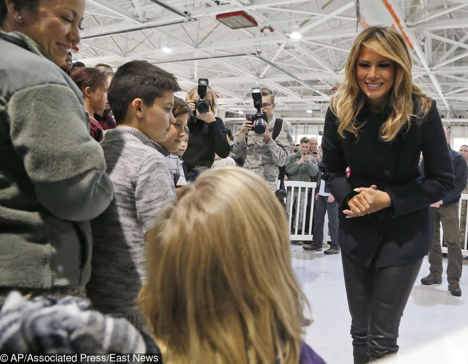 Melania Trump w bazie wojskowej w Hampton