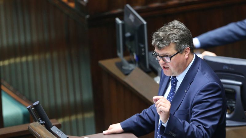 Sekretarz stanu w Kancelarii Prezesa Rady Ministrów, Maciej Wąsik w Sejmie.