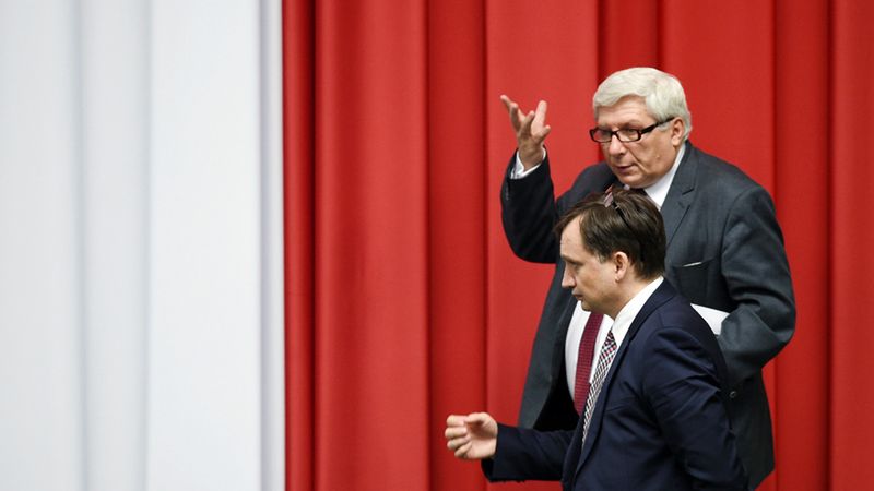 Poseł Tadeusz Woźniak i minister sprawiedliwości Zbigniew Ziobro.