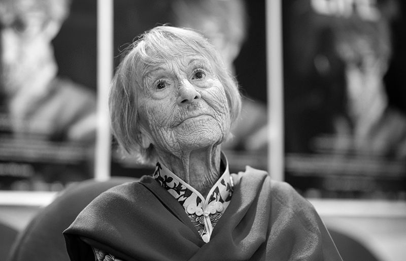 Brunhilde Pomsel podczas premiery filmu dokumentalnego "Niemieckie życie" w czerwcu 2016 r. w Monachium.