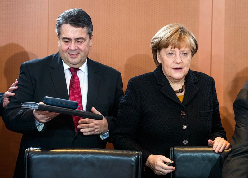 Sigmar Gabriel i Angela Merkel.