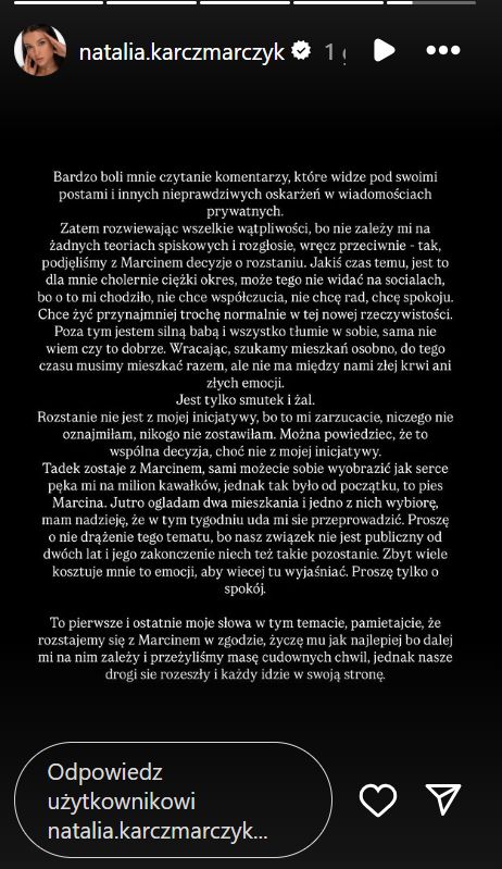 Marcin Dubiel i Natsu oficjalnie się rozstali