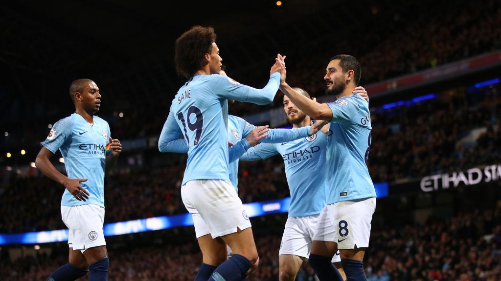 Getty Images / Clive Brunskill / Na zdjęciu: piłkarze Manchesteru City