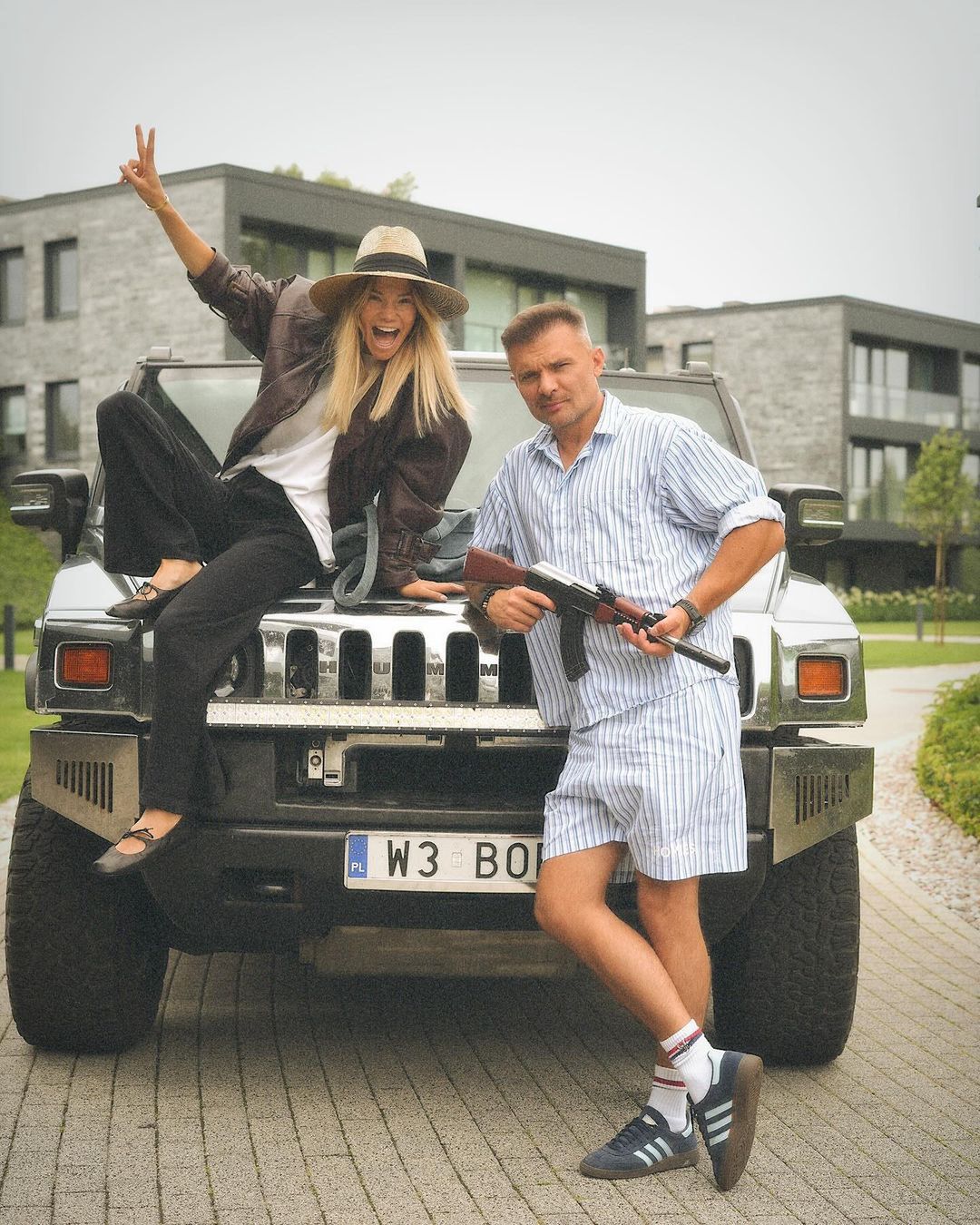 Maja Bohosiewicz z mężem