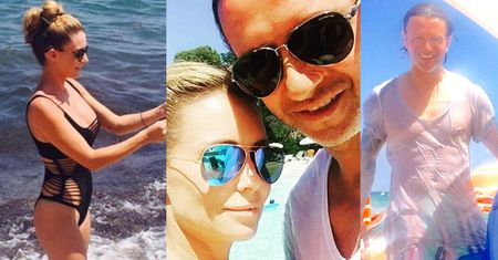 Rozenek w bikini i Majdan w mokrej koszulce na wakacjach (ZDJĘCIA)