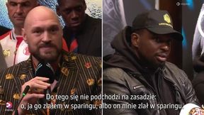 Tyson Fury rządził na konferencji z Dillianem Whyte'em. Rozśmieszył wszystkich dziennikarzy! "Spaliśmy razem: