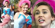 Miley Cyrus w różowym futrze na głowie... wspiera Hillary Clinton! (ZDJĘCIA)