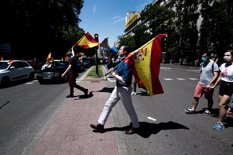 Antyrządowy protest w Hiszpanii. Kucharze wyszli na ulice.