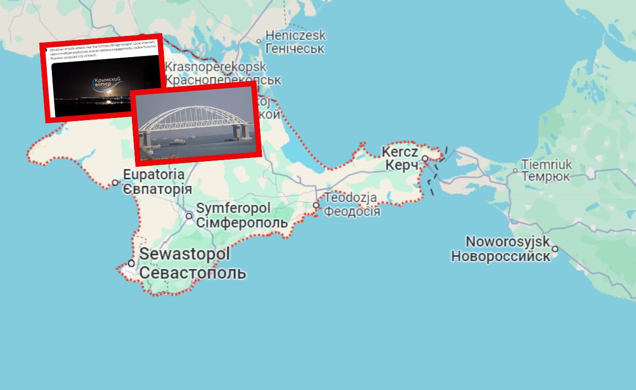 Explosions and missile strikes disrupt traffic on the Crimean bridge