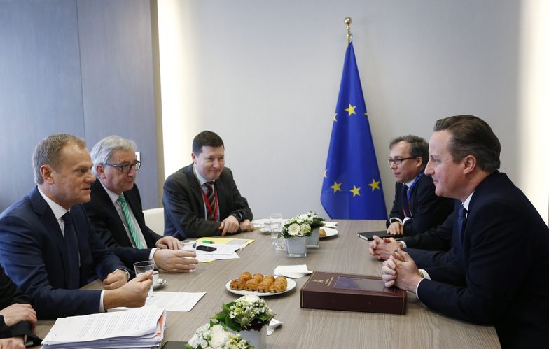 David Cameron, Donald Tusk i Jean-Claude Juncker