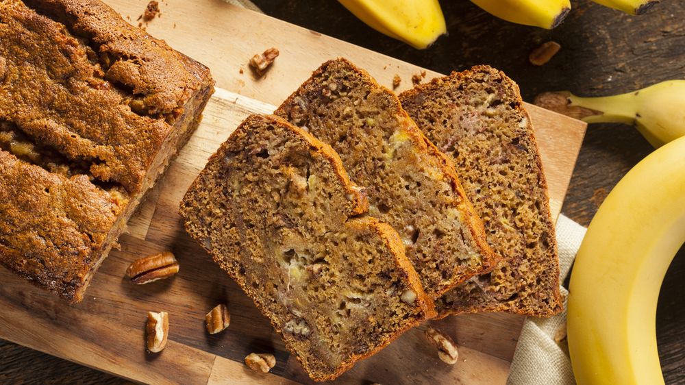 Chleb bananowy przygotowany z użyciem margaryny