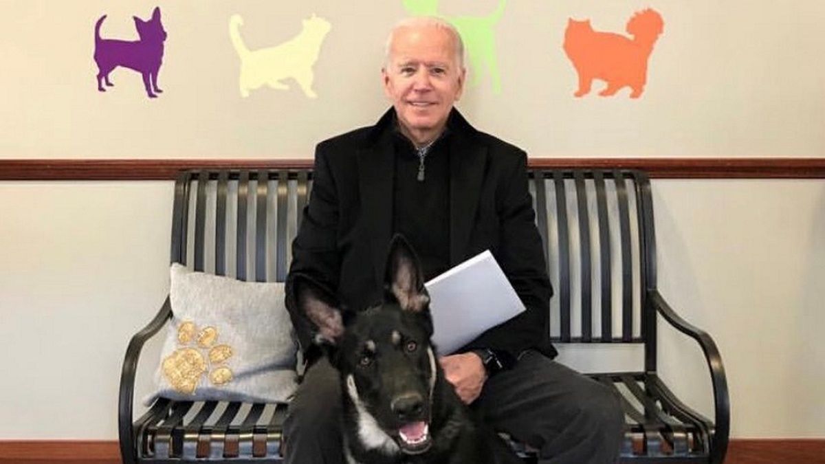 Joe Biden wraz z psem