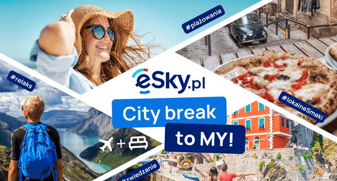 City break z Cezarym Pazura i Pascalem Brodnickim w kampanii eSky