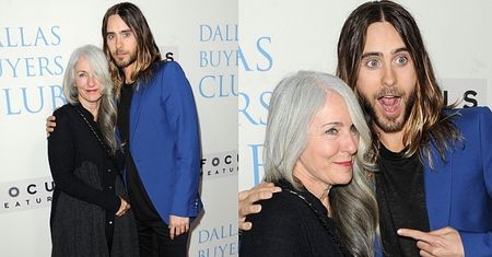 Jared Leto pozuje na ściance... z mamą! (ZDJĘCIA)