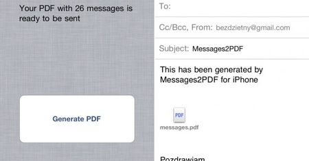 Eksportowanie wiadomości z iPhone'a do plików .PDF