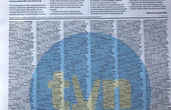 Ponad 700 dziennikarzy pisze do rządu w obronie pracowników TVN. Dzisiaj protesty w całej Polsce