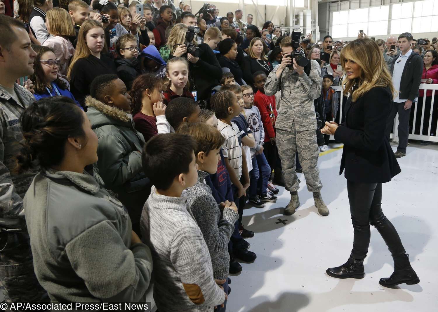 Melania Trump w bazie wojskowej w Hampton