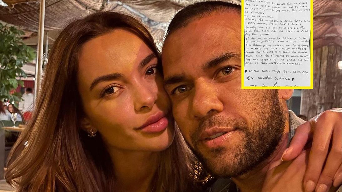 Zdjęcie okładkowe artykułu: Instagram /  / Na zdjęciu: Joana Sanz i Dani Alves, w ramce list od Brazylijczyka