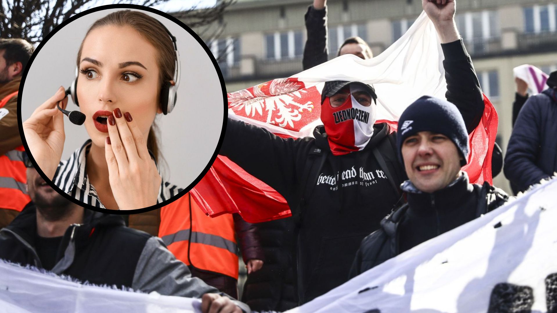 Protest antyszczepionkowców i przeciwników noszenia maseczek w Katowicach