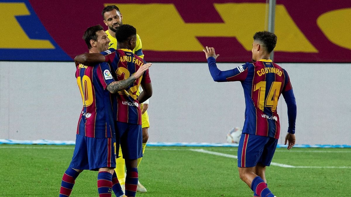 Lionel Messi cieszy się z bramki