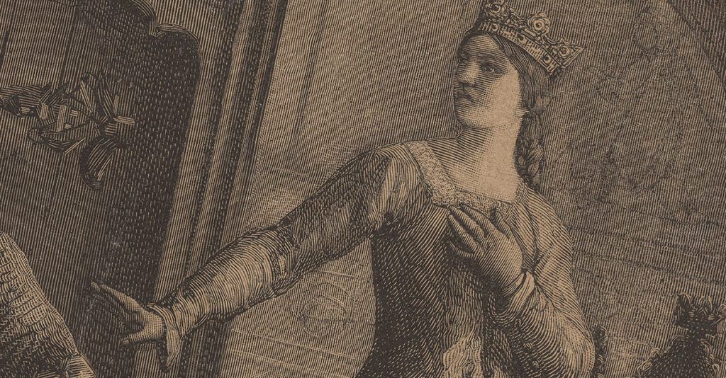 Anna Cylejska w wyobrażeniu Wojciecha Gersona. Grafika z końca X