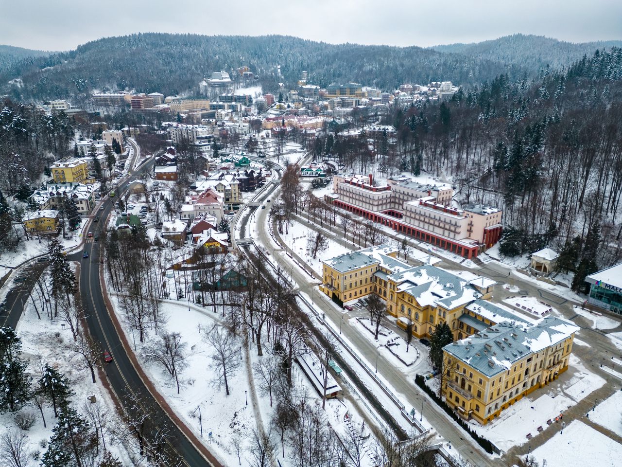 Krynica-Zdrój z lotu ptaka