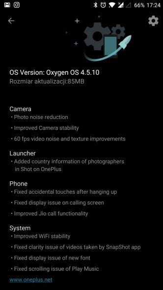 OnePlus 5 aktualizacja