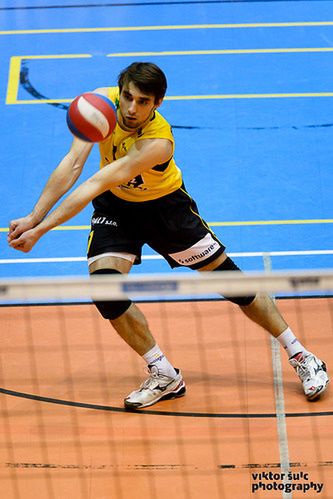 Adrian Stańczak był jednym z najlepszych w swoim zespole w wygranym przez Volleyball Brno spotkaniu z drużyną z Pragi / fot: volejbal-brno.cz