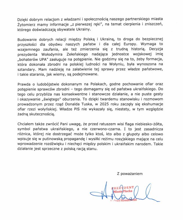 Odpowiedź na interpelację poselską 