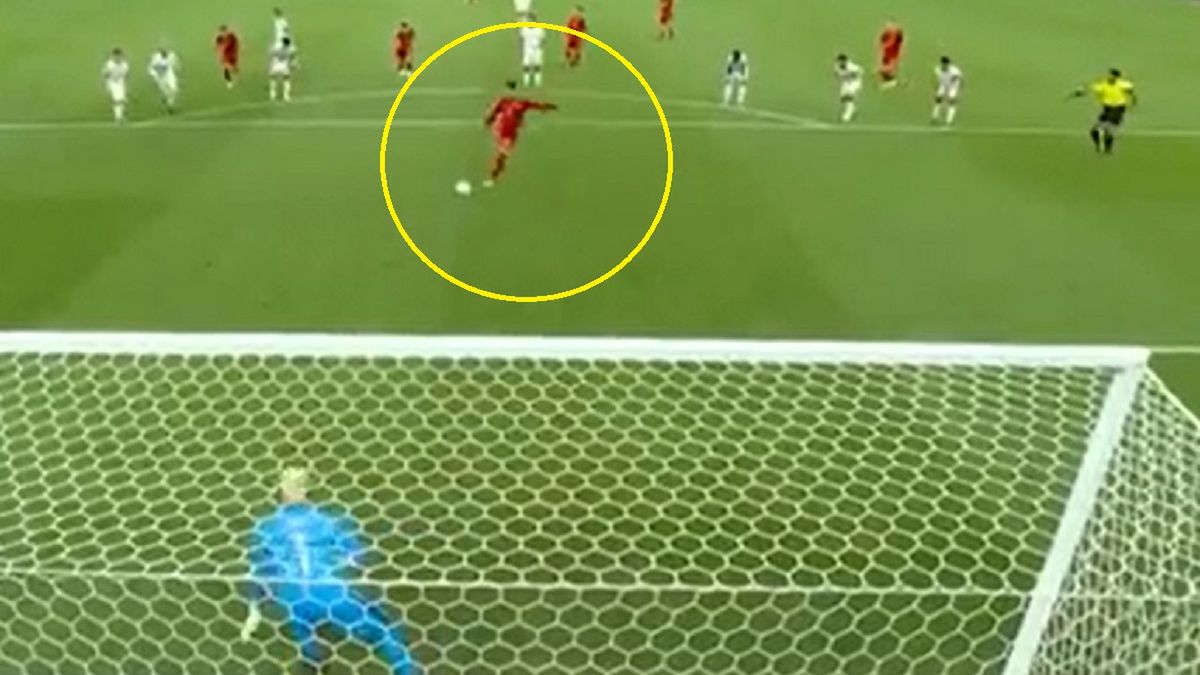 Twitter / TVP Sport / Ferran Torres strzelił gola dla Hiszpanii