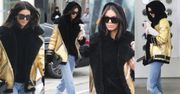 #TRENDY: Kendall Jenner w złotym kożuszku