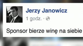 Jerzy Janowicz skomentował swój wybryk. Obwinił... szopa