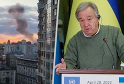 "Pocztówka z Moskwy?". Atak na Kijów rakietami w trakcie wizyty szefa ONZ
